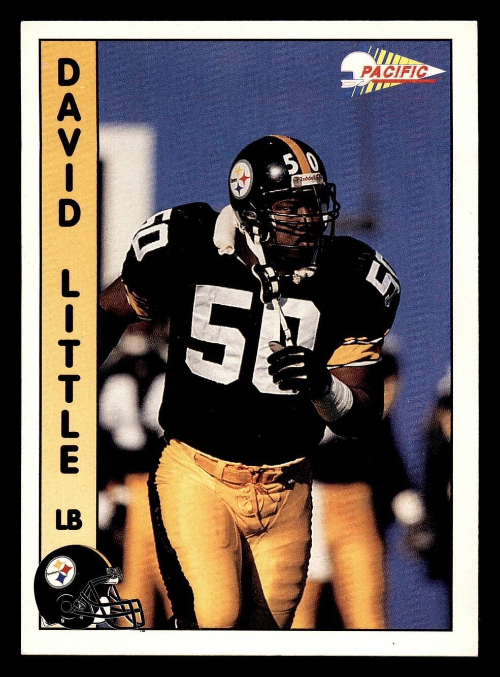 1992 Pacific #592 David Little Football Card Pittsburgh Steelers